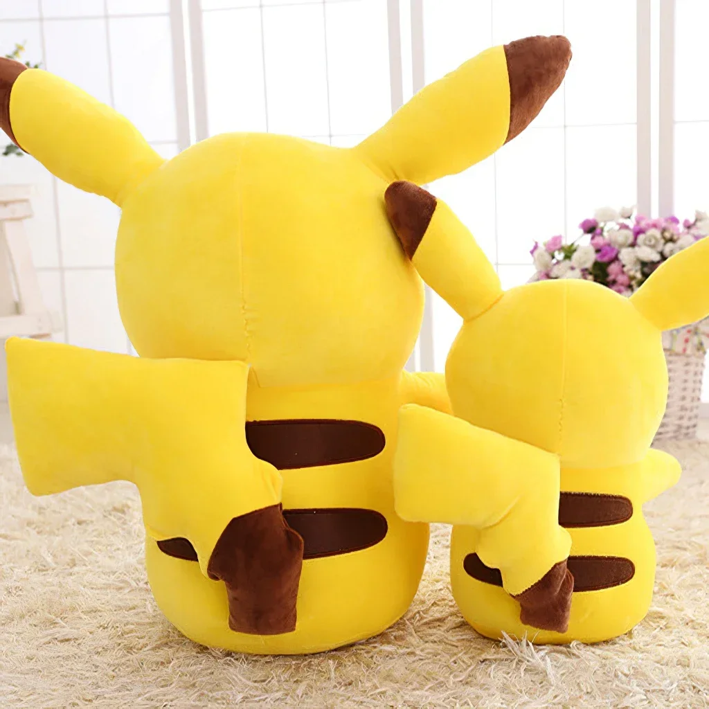 65cm Japan Anime Pokémon Pikachu Plushies Doll Pillow Kawaii Smile Pikachu Plushies Toy Big Size Soft Stuffed Girl Birthday Gift