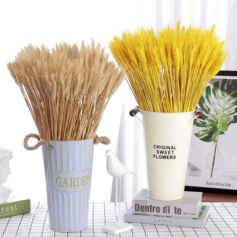 100 Pz 50 cm-60 cm Orecchio di Grano Artificiale Con Gambo Realistico Foto di Nozze Puntelli Coperta Home Office Giardino Decor Kit Pianta Finta