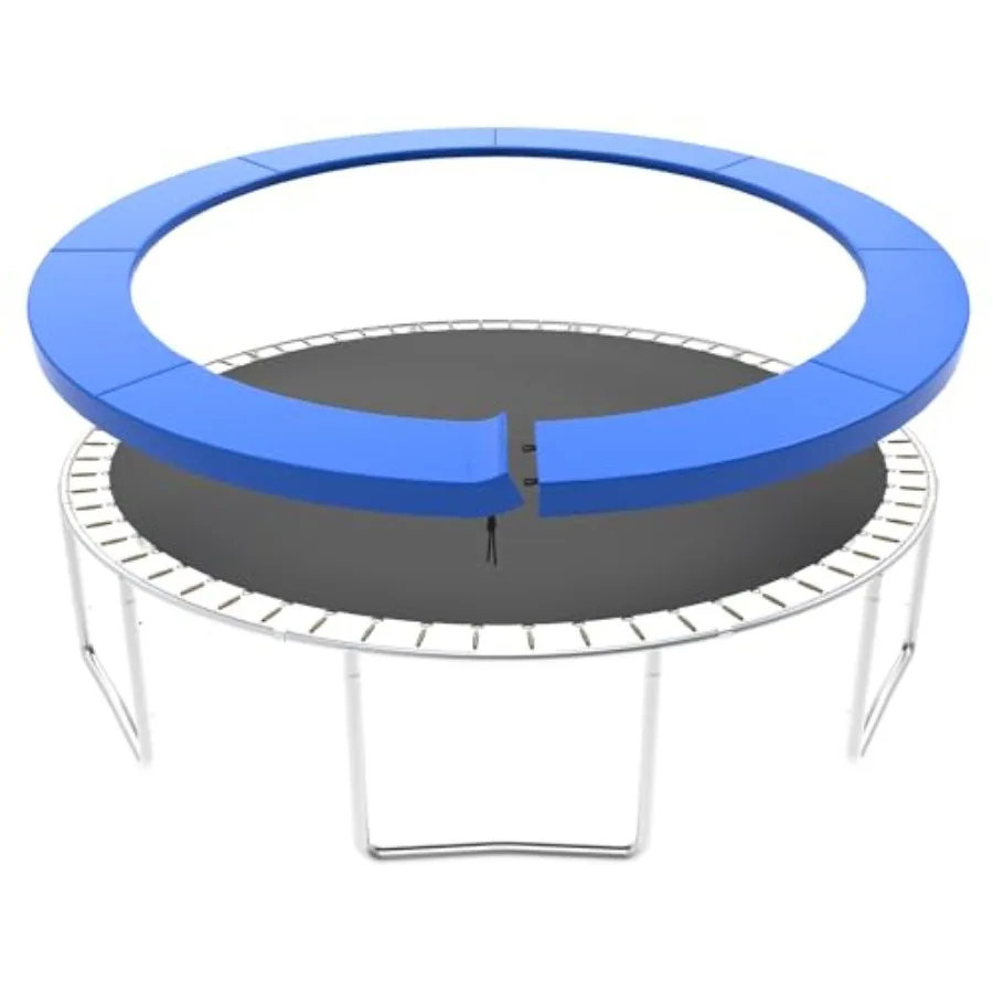 

Trampoline Pad Replacement for 10/12/14/15/16FT Trampolines PVC Waterproof Safety Pad with No-Hole Pole Design Black