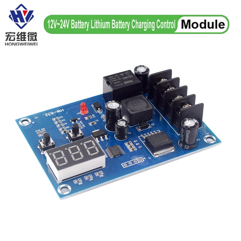 HW-632 Charging Control Module 12-24V Storage Lithium Battery Charger Control Switch Protection Board With LED Display NEW