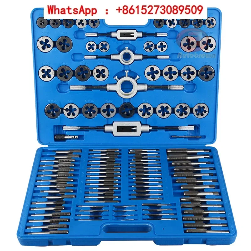 110-piece metric and imperial manual tap and die set combination