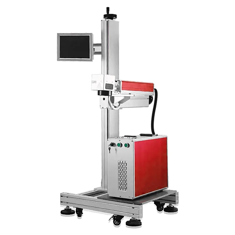 

Metal and non-metallic materials marking automation production line flying inline fiber marking machine 20W 30W 50w