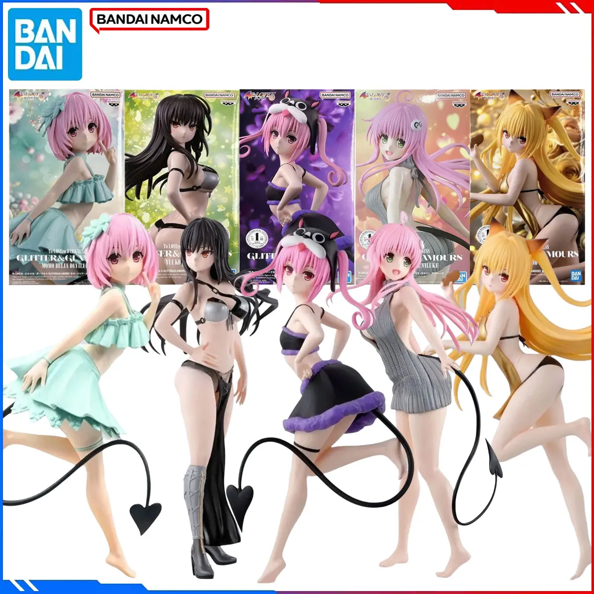 Echte Bandai Banpresto To Love Figur Modell Kits Anime Figuren NANA MOMO LALA KONJIKINO YAM YUI KOTEGAWA Action Modell Spielzeug