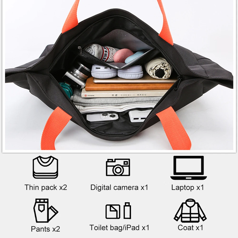 Tote Bag for Women with Zipper, Gym Tote with Dry / Wet Pocket Compartments, Work Tote Nurse Dance Yoga Bag for Sport, Travel