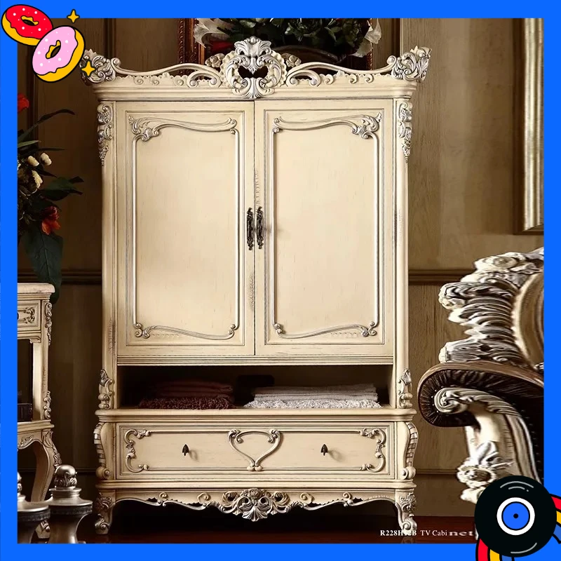 

Y European-style court carved two-door wardrobe storage storage cabinet high-end luxury furniture