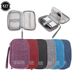 1Pc Portable Cable Digital Storage Bags Organizer USB Gadgets Wires Charger Power Battery Zipper Cosmetic Bag Case Accessories