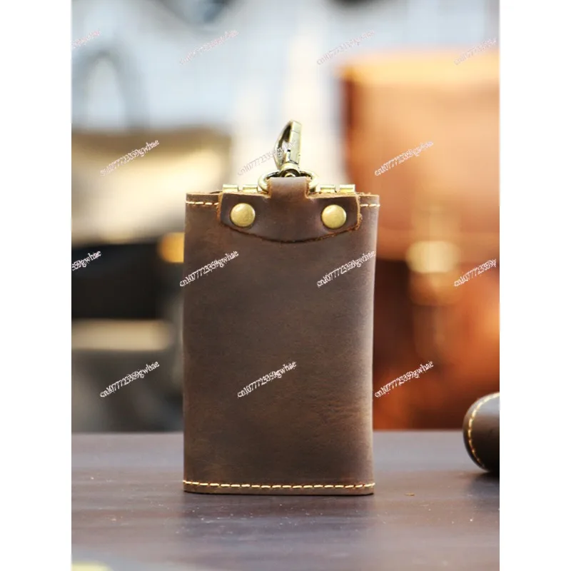 Handmade pure cowhide car key bag