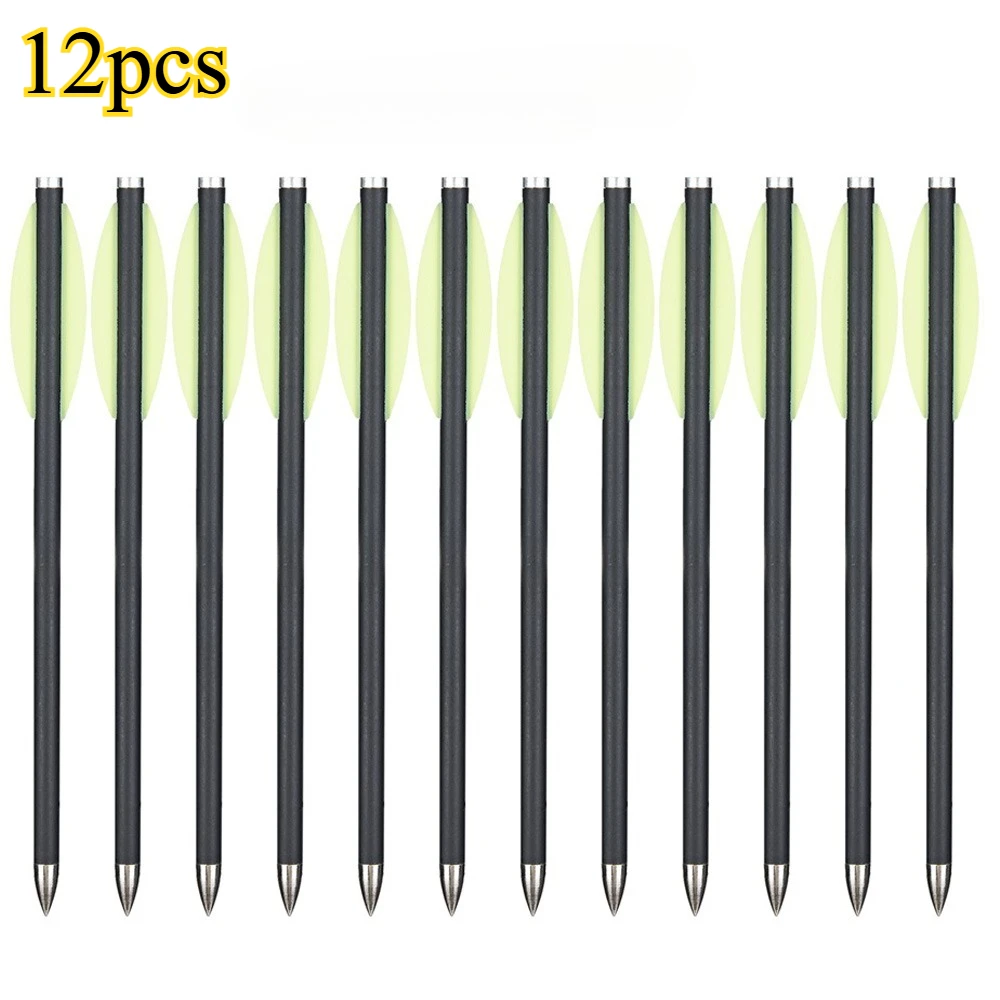 NONE 6/12/24 stücke 6,3 zoll Carbon Pfeil Kurze Darts OD 6mm Mini Bogenschießen Jagd Schrauben für 50-80lbs Armbrust Outdoor Sport Schießen 9