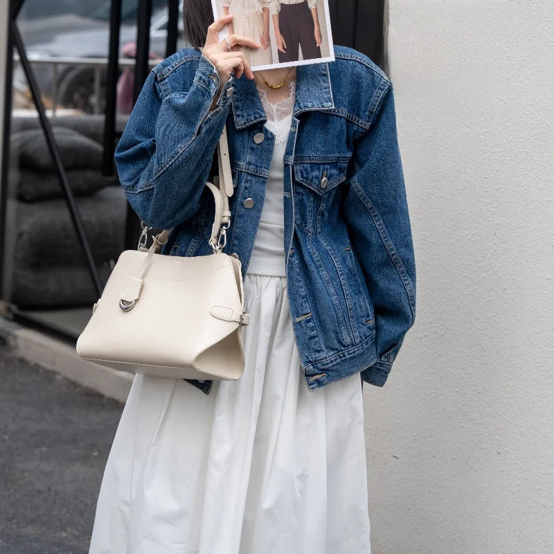 

Laiteni 2025, новая большая кожаная сумка на одно плечо, простой дизайн, сумка через плечо для женщин, повседневная сумка Briti Sle