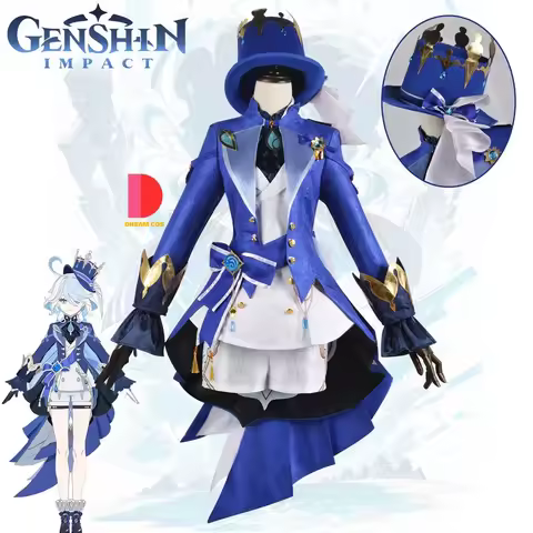 Genshin Impact Focalors Cosplay Costume Full Set Fontaine Furina Water God Outfit High Quality for Fans Halloween Party Event