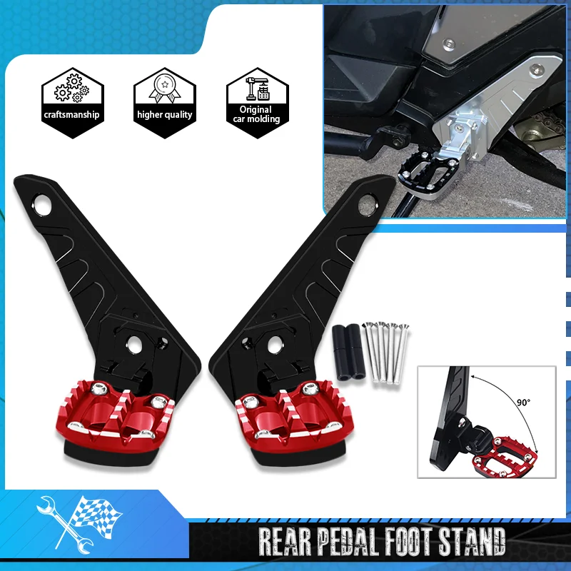 

rearsets footpegs For XADV750 XADV 2021-2025 Motorcycle Rear Foot Pegs Pedal Passenger Foot Stand Folding Footrests xadv750