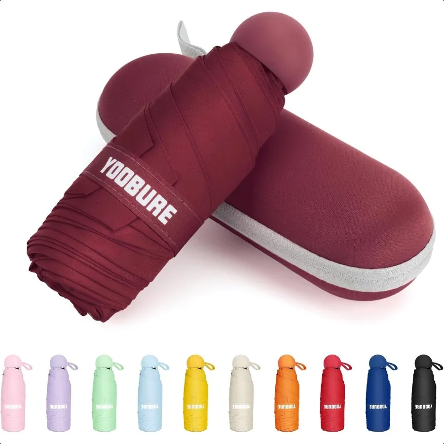 

Дорожный зонт, портативный компактный карманный мини-зонтик для кошелька, зонтики для УФ-солнца, дождя, маленький для рюкзака, зонта с Cas