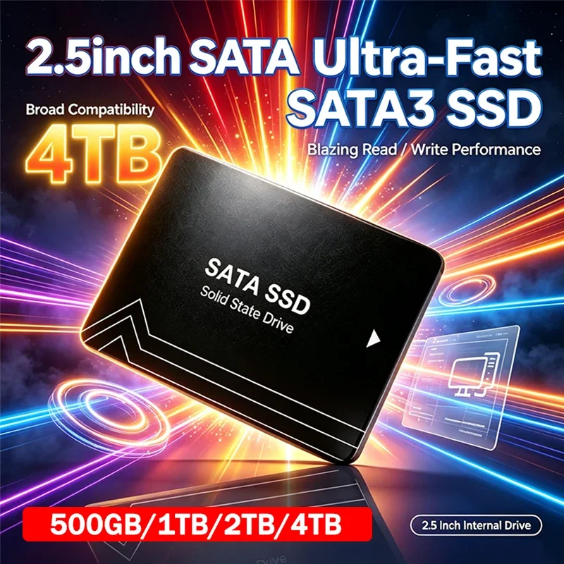 Original New Portable SSD 2.5-inch SATA SSD 1TB 2TB 4TB Hard Disk Disc 500GB Internal Solid State Drive for Laptop Desktop PS5