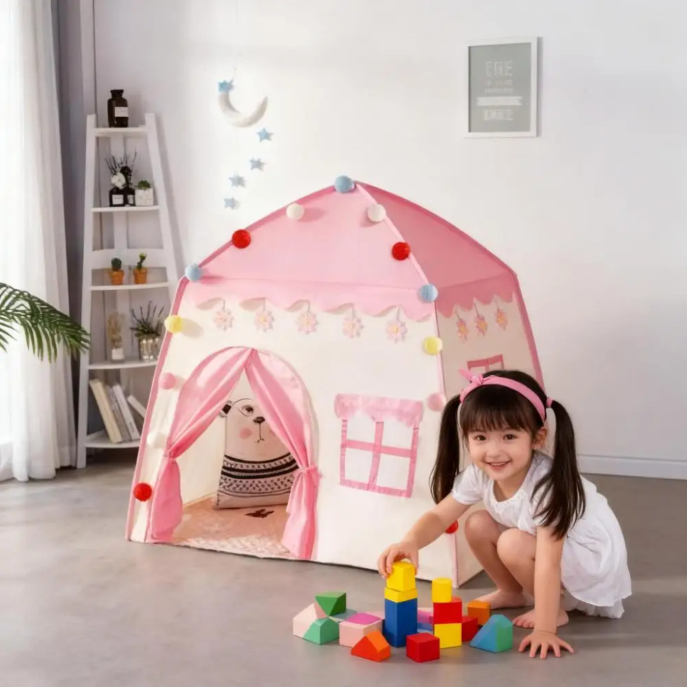 Tienda de juegos portátil para niños, tipi para uso interior y exterior, casa de juegos de jardín plegable, refugio, regalo de princesa para niñas