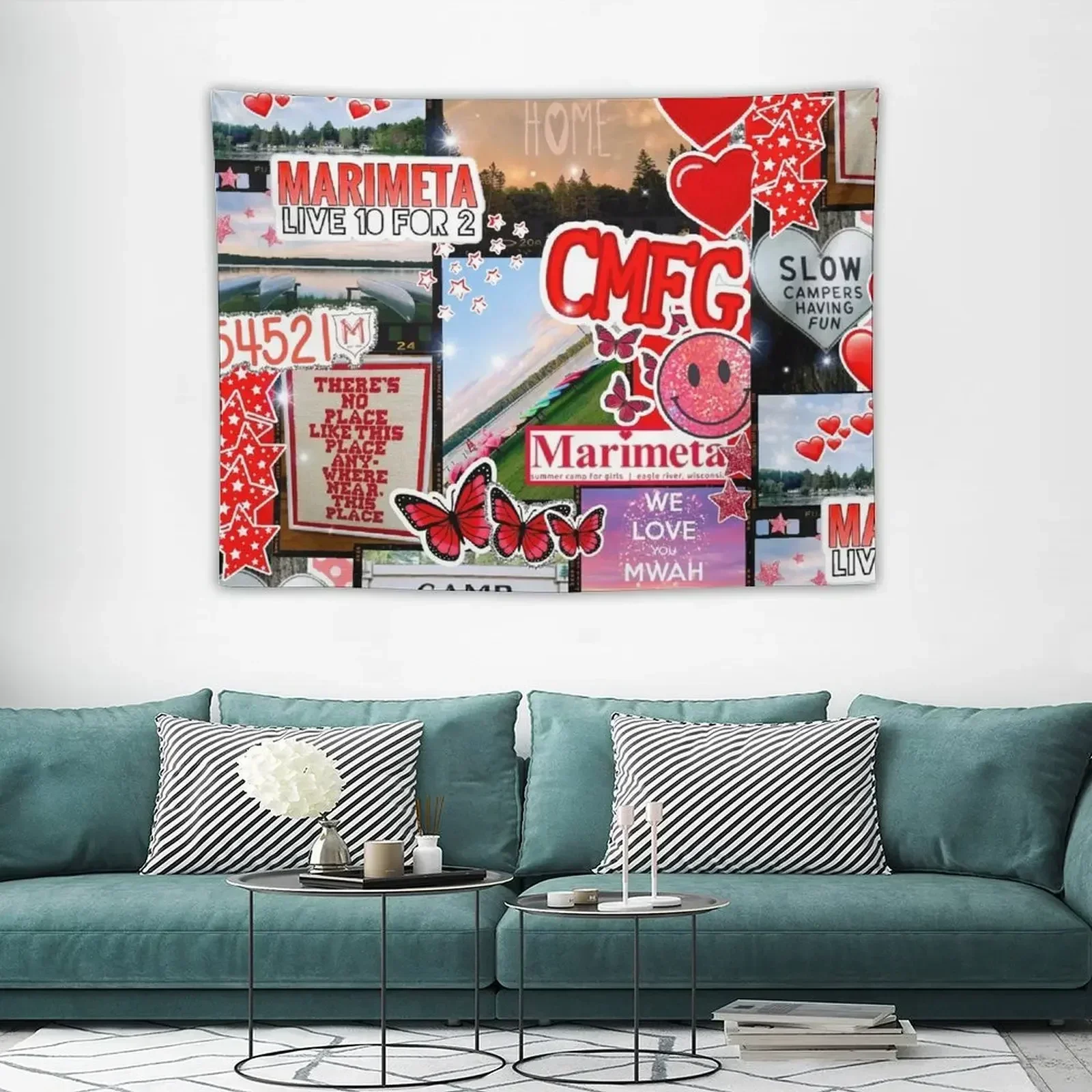 

Camp Marimeta Collage Tapestry Bedrooms Decor Bedroom Decorations Room Decor Korean Style Aesthetic Decoration Tapestry