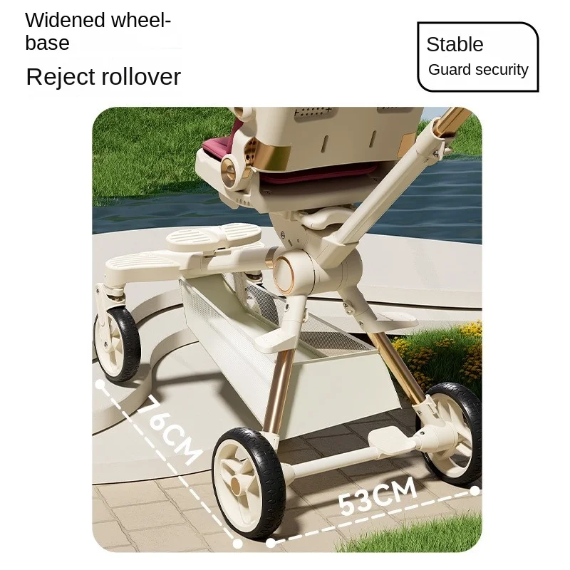 Lazychaild High Landscape Baby Walker Stroller Lightweight Can Sit Can Lie Down Can Change Direction Shock Absorption News