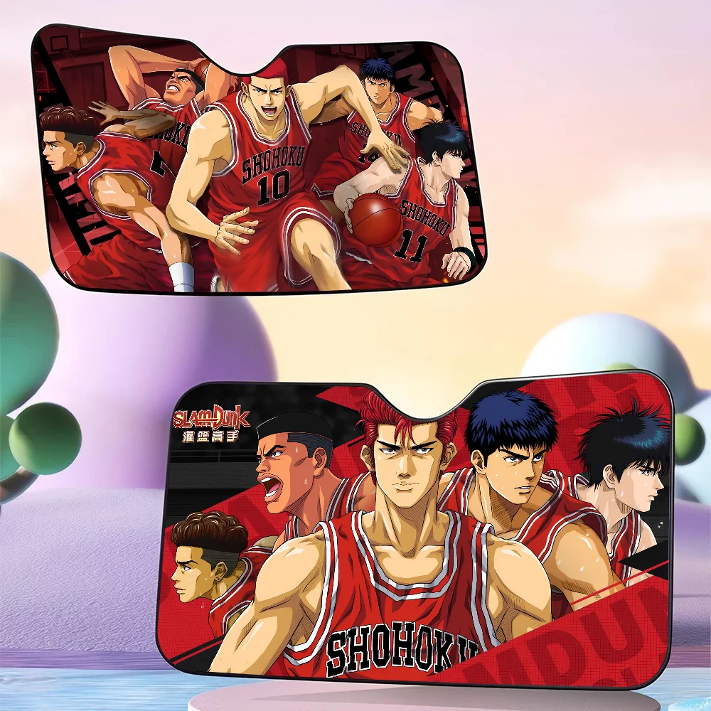 Anime Slam Dunk Car Windshield Foldable Sun Shade Cover Block Reflector Portable Breathable Anti UV Protector Screen