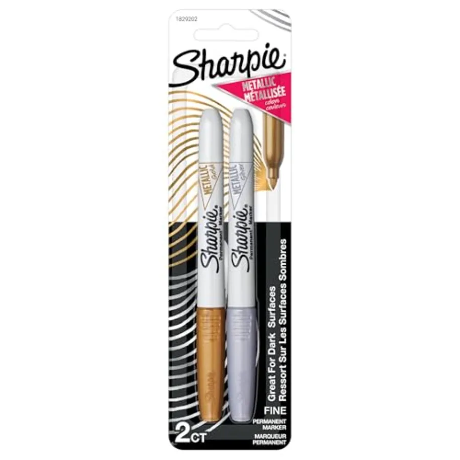 

Metallic Fine Point Permanent Marker, Assorted Colors, 2-Pack