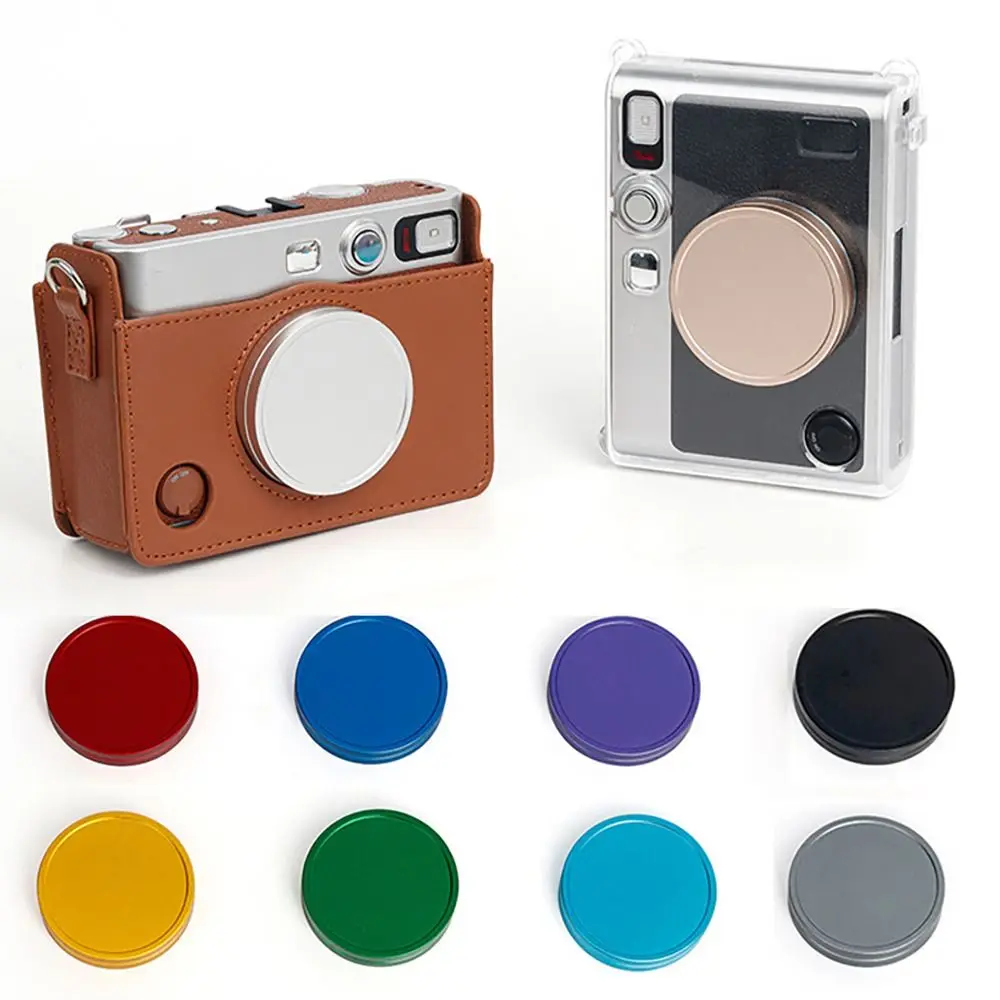 Aluminium Alloy Lens Cap Dustproof Waterproof Instant Camera Lens Cover Buffer Sponge for Fujifilm instax mini EVO