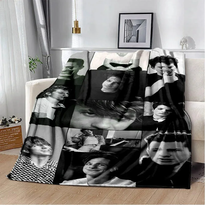 Pop Singer C-Charlie Puth Printed Blankets Fashion Warm Blanket Soft And Comfortable Blanket Home Travel Blanket Birthday Gift