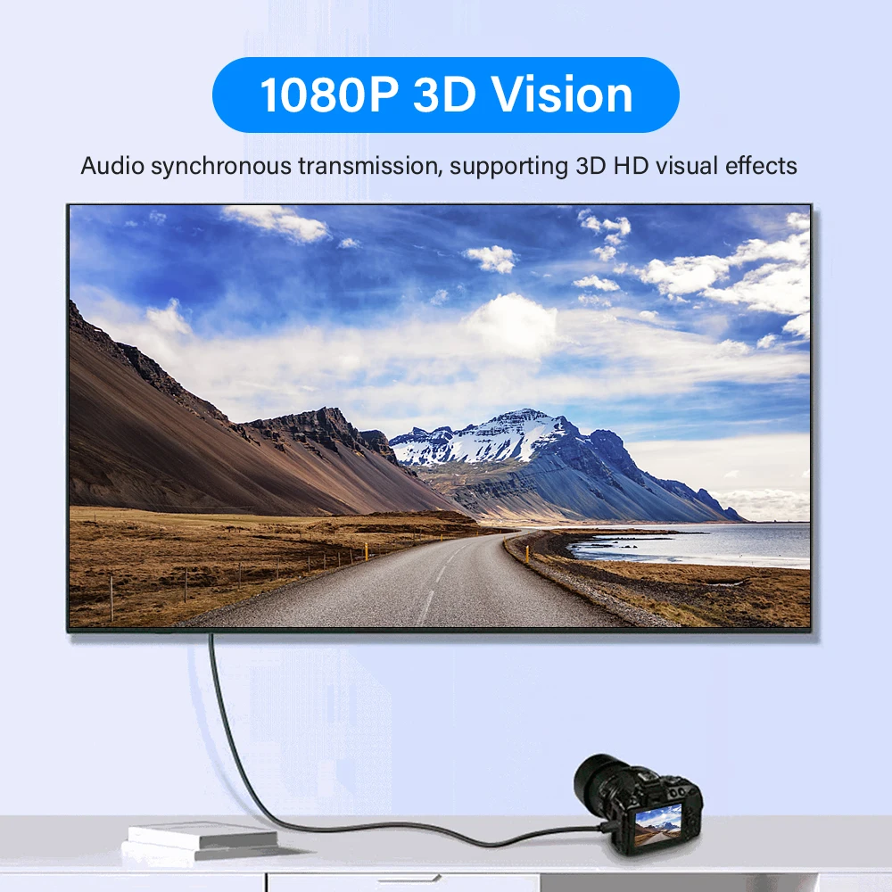 مطلية بالذهب كابل صغير HD إلى HD 1080P ذكر إلى ذكر تأثير صغير HDMI متوافق مهائي كابلات 1 متر 2 متر 3 متر 5 متر 10 متر لجهاز عرض HDTV