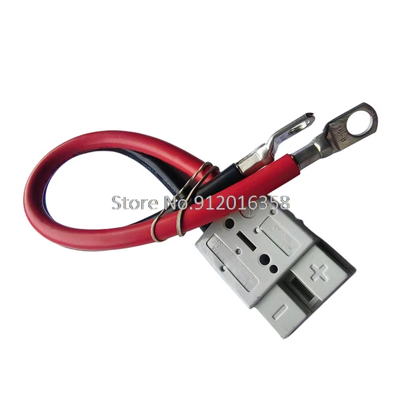 30CM 6AWG M8 DC Power Connector Double Pole Forklift Conductive Charger Battery High Current Car For Anderson Plug Lead To Lug