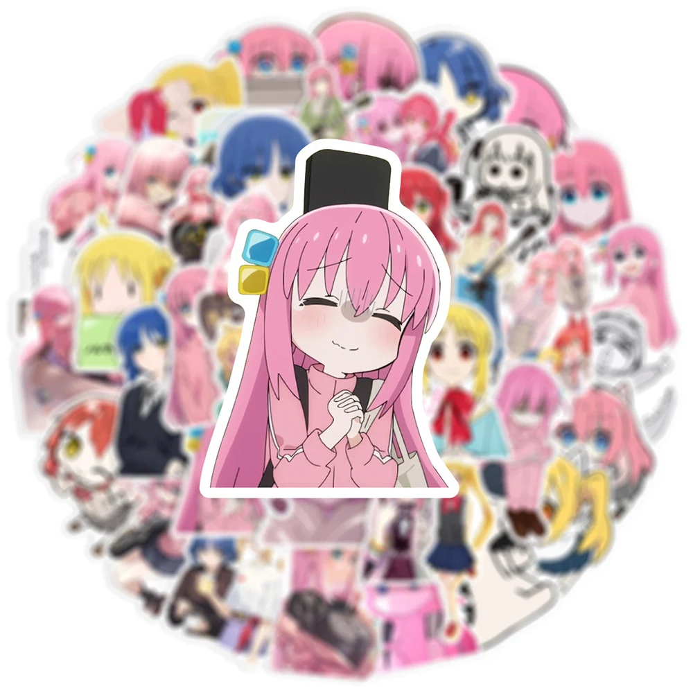 10/30/50Pcs Bocchi De Rots! Anime Stickers Schattige Cartoon Band Meisje Gotoh Hitori Sticker Waterfles Telefoon Laptop Graffiti Sticker