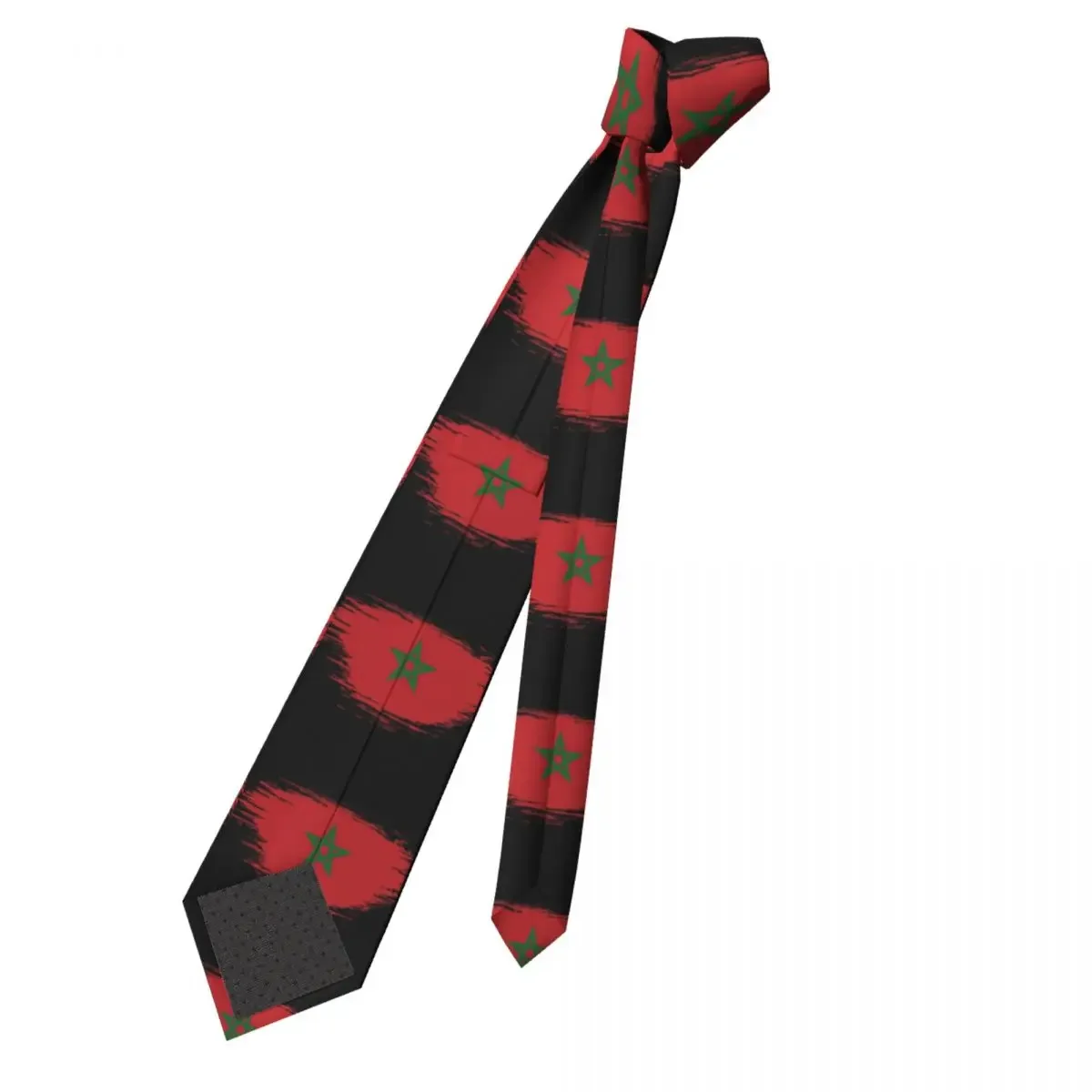 Morocco Neckties Men Women Polyester 8 cm Moroccan Flag Neck Tie for  Skinny Wide Accessories Cravat Business