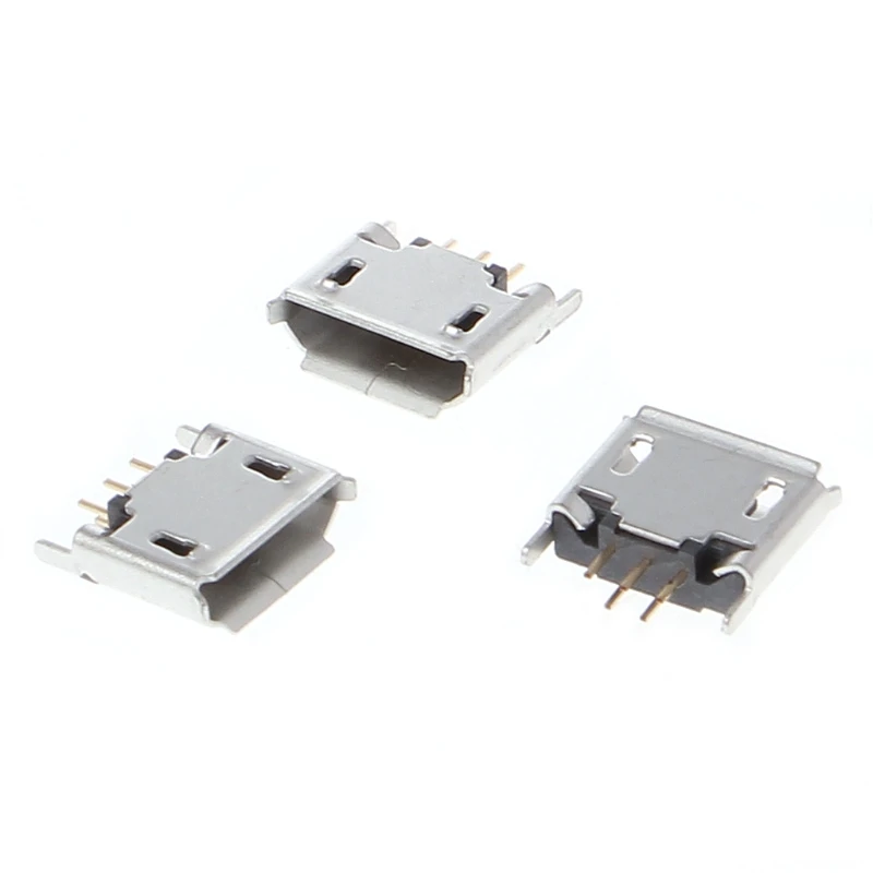 10 ชิ้น Micro USB Type ซ็อกเก็ตหญิง 180 องศา 5-Pin SMT บัดกรีแจ็ค