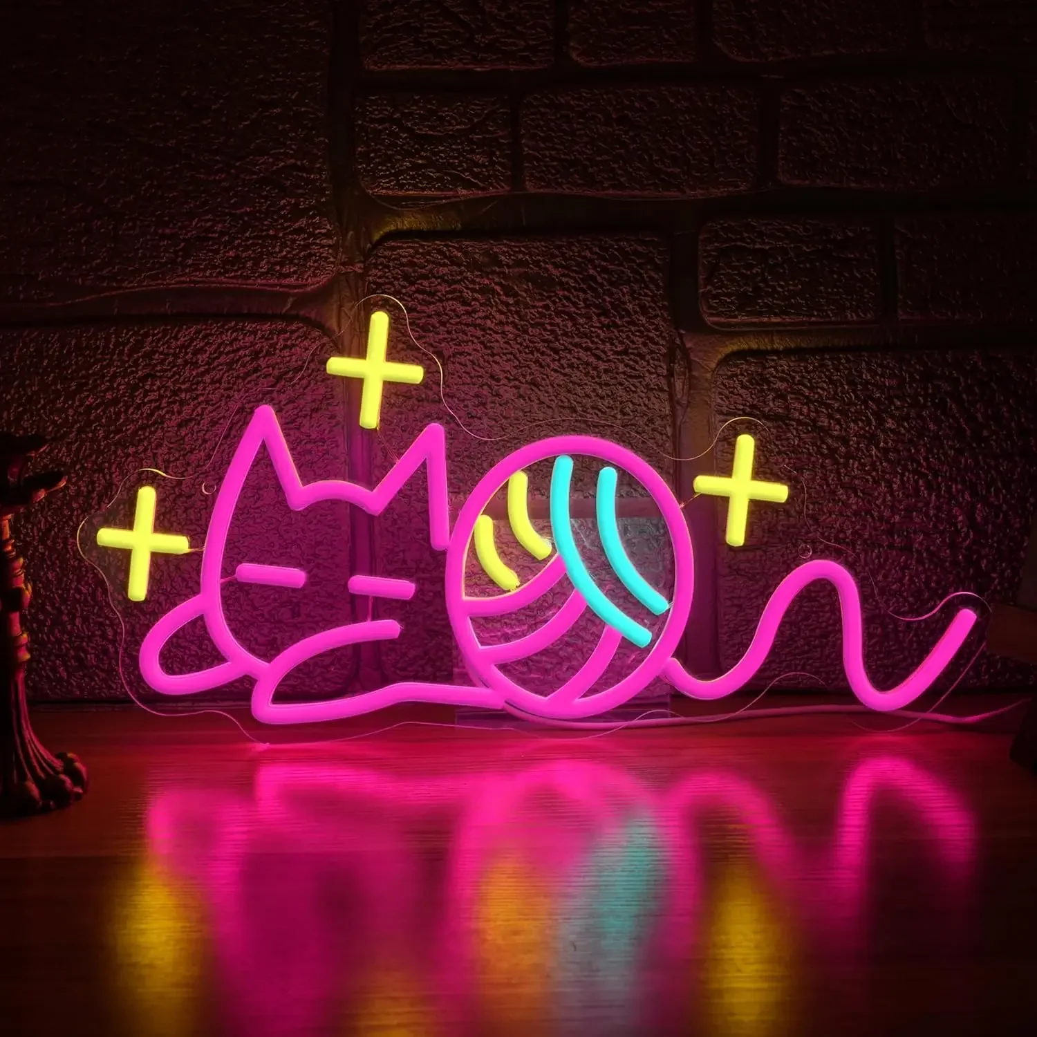 

Woolen Cat Neon Sign USB Dimmable LED Neon Light Sign for Drink Bar Man Cave Bedroom Hotel Shop Garage GameRoom Party Wall Decor