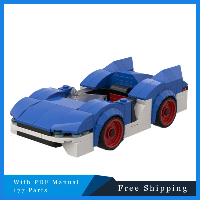 

177 PCS Famous Movie Role Blue Supercar Building Blocks Model Educational DIY Assembly Toys For Children Popular Festival Gifts