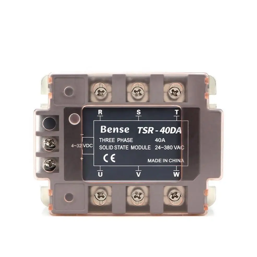 

TSR-40DA Three Phase DC To AC 40A 90-480Vac Solid State Relay / SSR