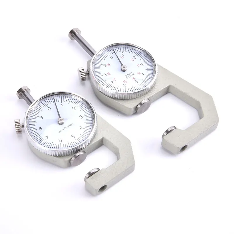 1PCS 0-10mm 0-20mm Metal Dial Thickness Gauge Leather Paper Thickness Meter Tester For Leather Flim Paper jauge d’epaisseur
