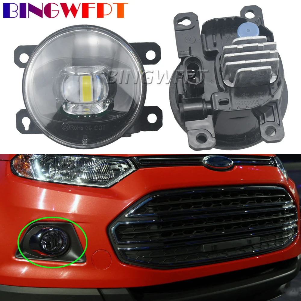 

2 Pieces Car Front Bumper LED Fog Lights Assembly Daytime Running Light DRL 12V H11 For Ford EcoSport 2013 2014 2015 2016