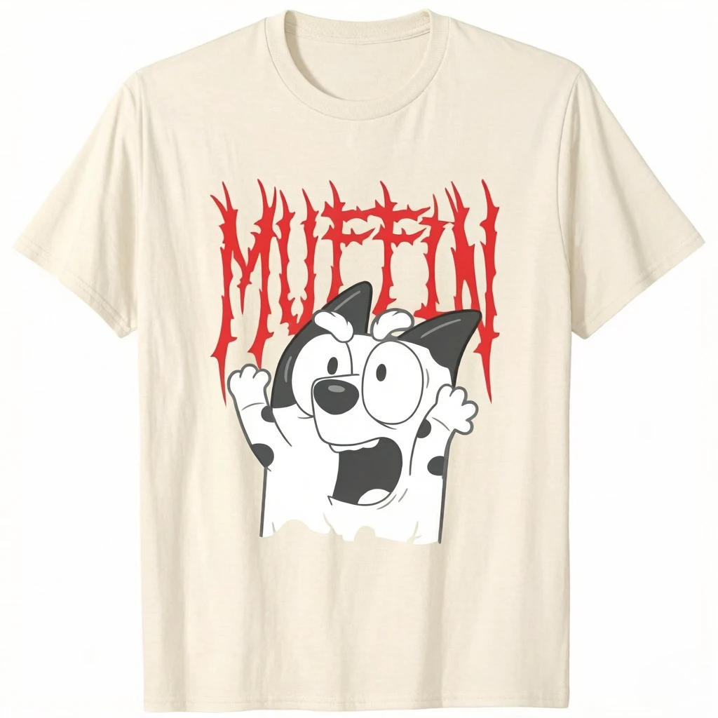 Camiseta Gráfica de Manga Curta com Estampa de Cão Heeler Branco, Estilo Grunge, com Emoções, Humor e Dizeres Engraçados, para Amantes de Cães