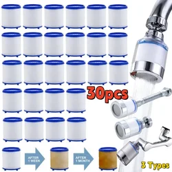 30Pcs Faucet Filter Elements,Water Purifier Filter,Remove Chlorine Heavy Metal,Faucet PP Cotton Filtration for Kitchen Bathroom