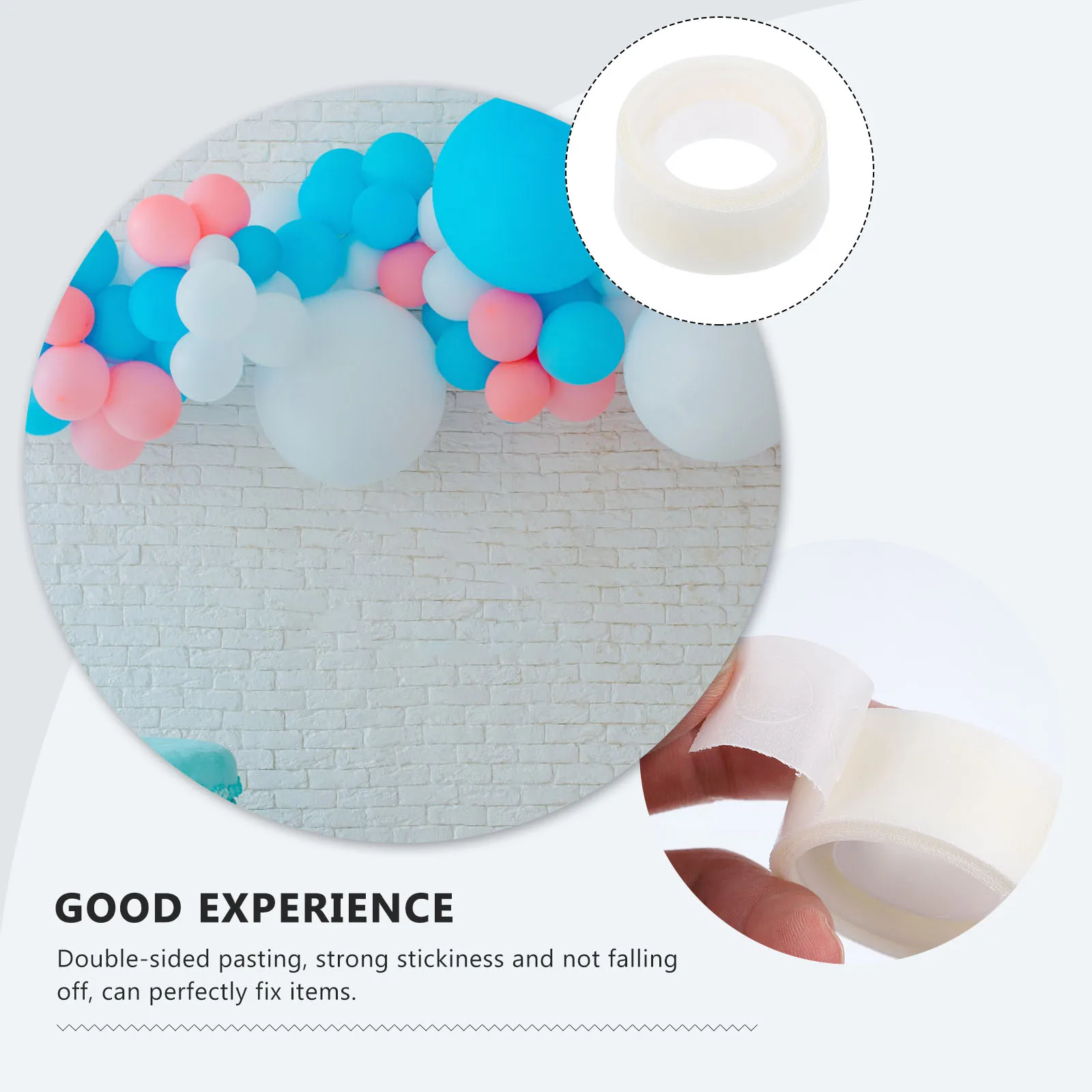 

5 Rolls Tape Balloon Adhesive Stickers for Balloons Round Water Proof Dots Removable Transparent Sticky