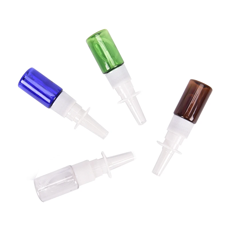 1pc 10ml nasal spray bottles pump sprayer mist nose spray refillable bottle