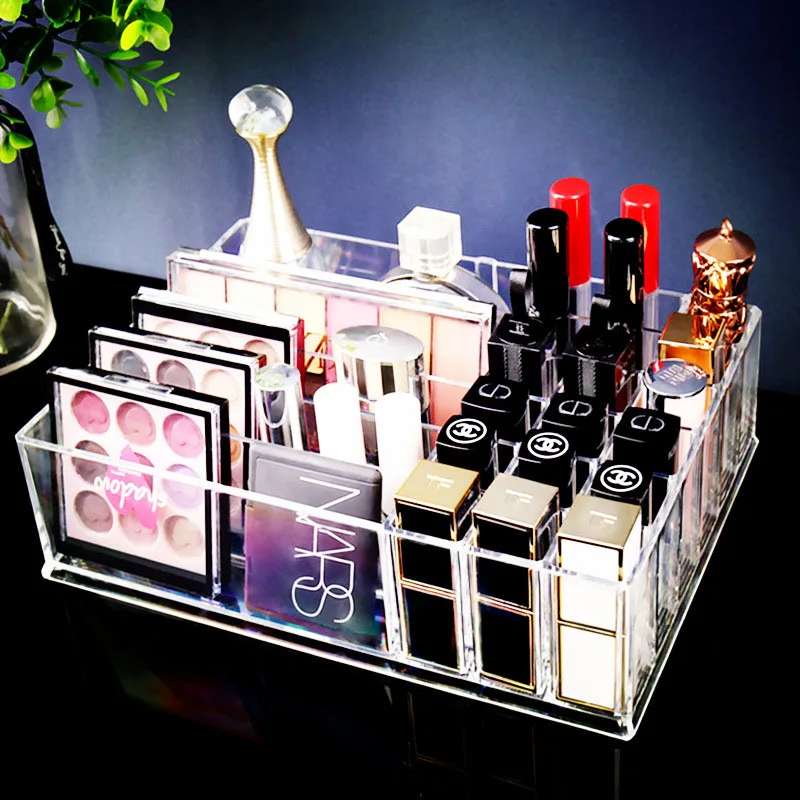 

Transparent Acrylic Jewelry Storage Frame Lipstick Air Cushion Storage Box Vertical Drawer Separator Jewelry Display Stand