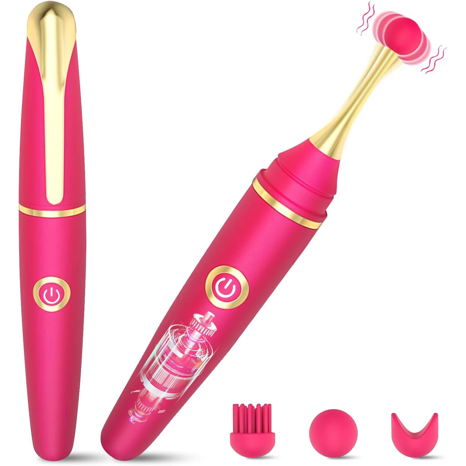 عصا هزاز رصاصة صغيرة ألعاب جنسية للبالغين 10 أوضاع محدد البظر G-بقعة دسار الحلمة محفز عالية التردد 3 رأس سيليكون