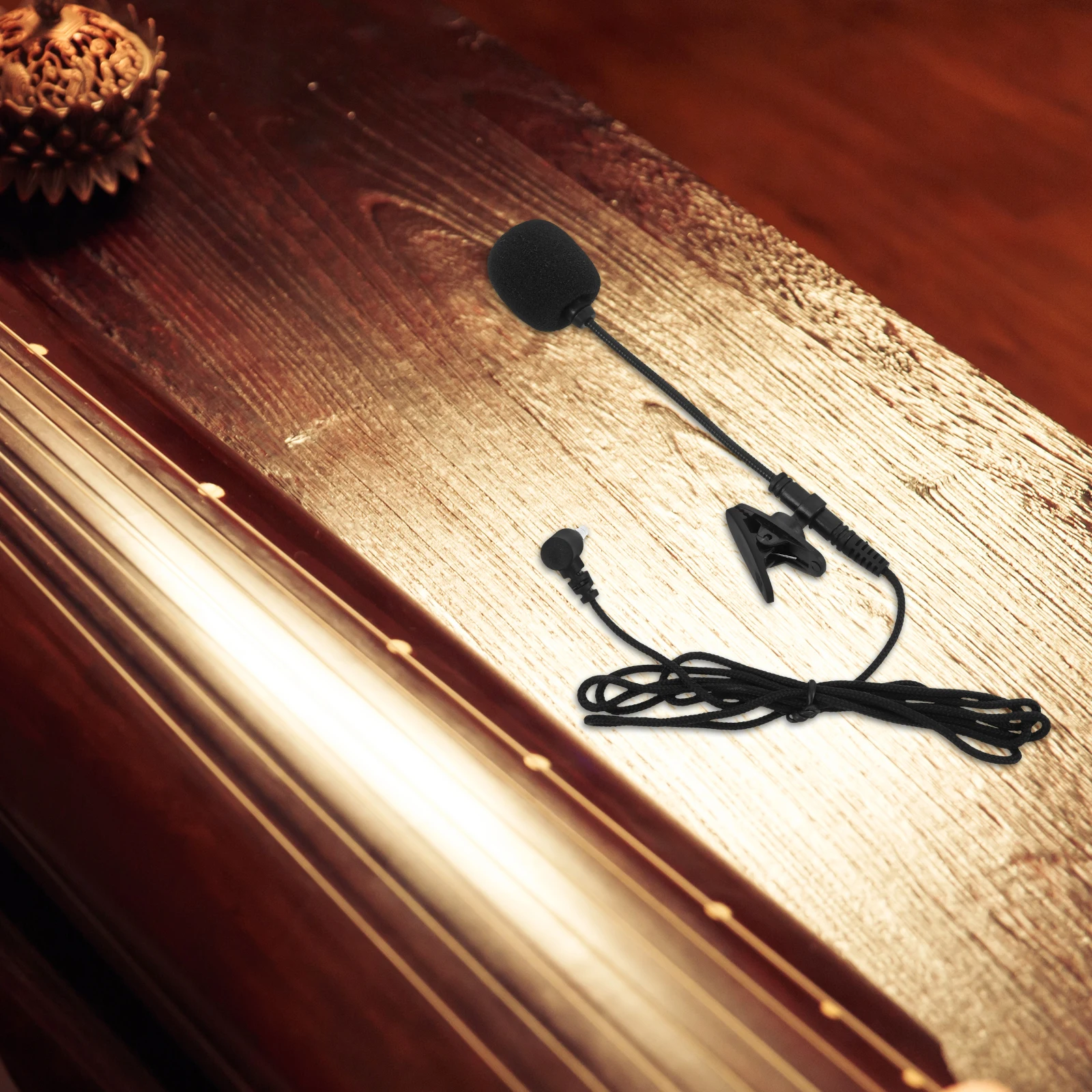 

Extended Clip-On Pickup Microphone For Instrument Voice Amplification Durable Metal Design Wired Headset Mic For Erhu