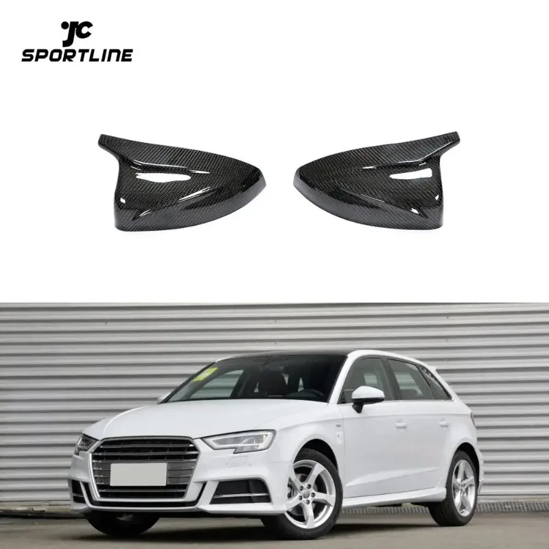 1 Pair Carbon Fiber A3 Side View Mirror Covers for Audi  S3 2014-2020