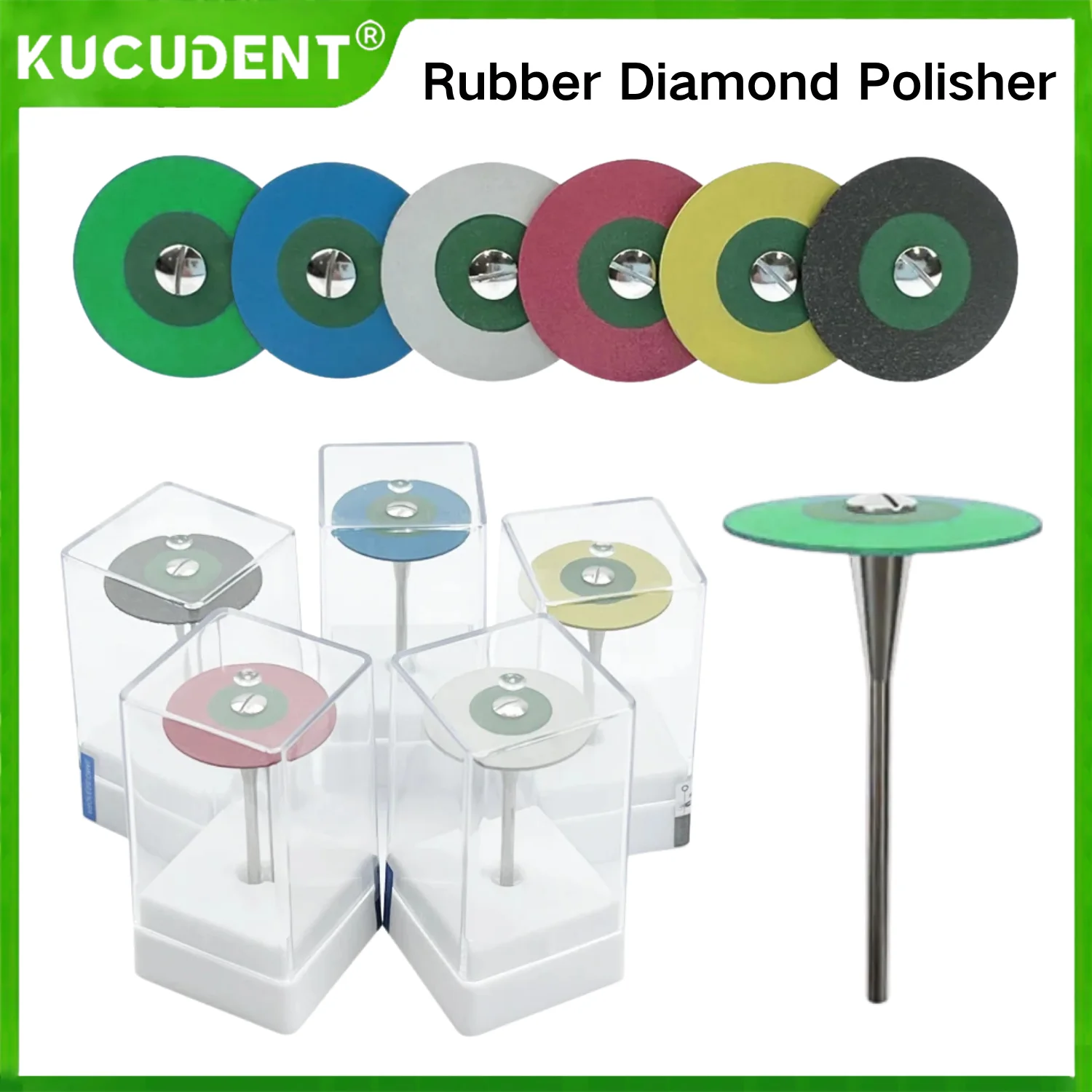 

1 шт. стоматологический резиновый алмазный полировальный диск - высокая производительность для восстановления фарфора и циркония, лабораторный стоматолог с хвостовиком 2,35 мм