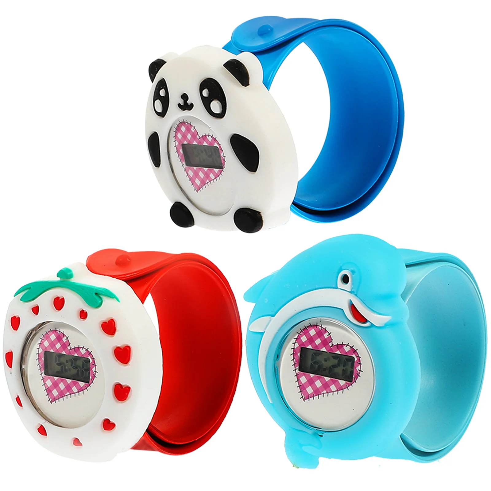 3 Pcs Children\'s Watch Patting Kids Lovely Boys\' Jewelry Watches Cartoon Wrist Bands Bracelet Students
