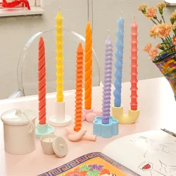 Boowan Nicole Long Spiral Candle Silicone Mold DIY Twist Molds to Make Taper Candles Home Wedding Decor