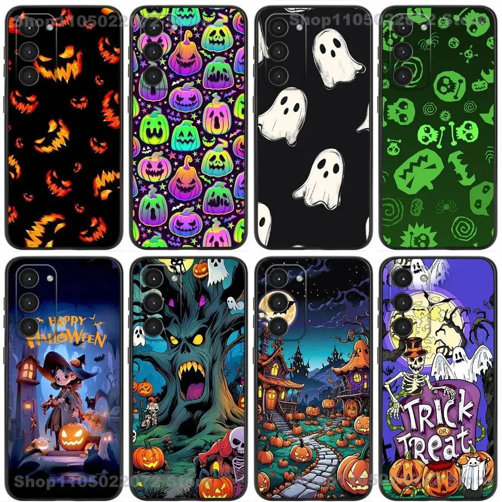 

Halloween Pumpkin Type Phone Case For Samsung Galaxy A20,21s,22,31,32,52,53,72,73,80,91 Soft Silicone Black Cover