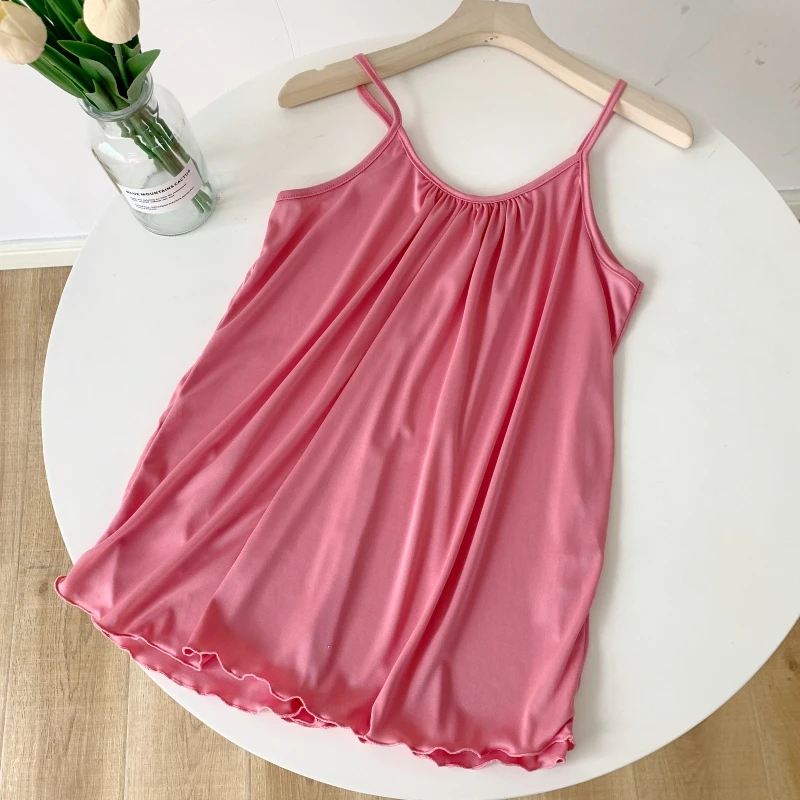 Modal Casual Svel Weste frauen Sommer Oberbekleidung Dünne Große Größe T-shirt Nachthemd Innen Tragen Reine Farbe Vielseitig Sle