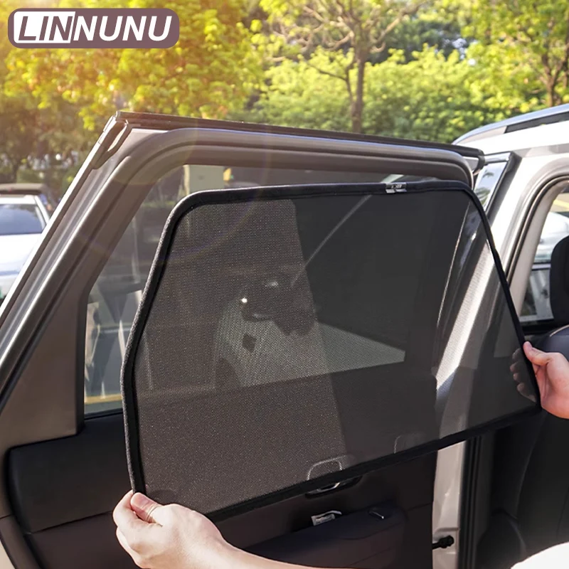 LINNUNU Car Sunshade Magnetic For Leapmotor C10 Side Window Curtain Sun Shade UV Protection Privacy Interior Accessories Sunscre