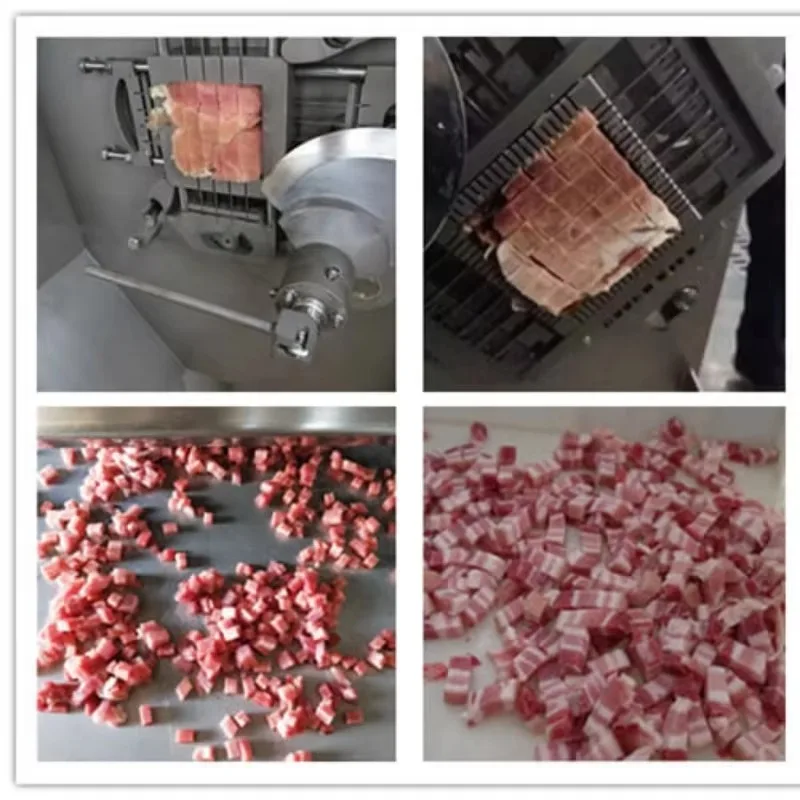 500KG/H Frozen Pork Meat Dicing Machine Frozen Chicken Chopper Fish Meat  Cube Cutter Machine