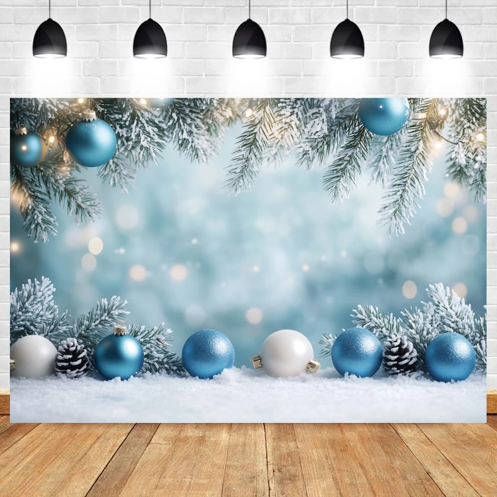 Christmas Photography Backdrop Forest Winter Snow Castle Pine Tree Adult Girl Winter Party Portrait Decor Photo Background Props